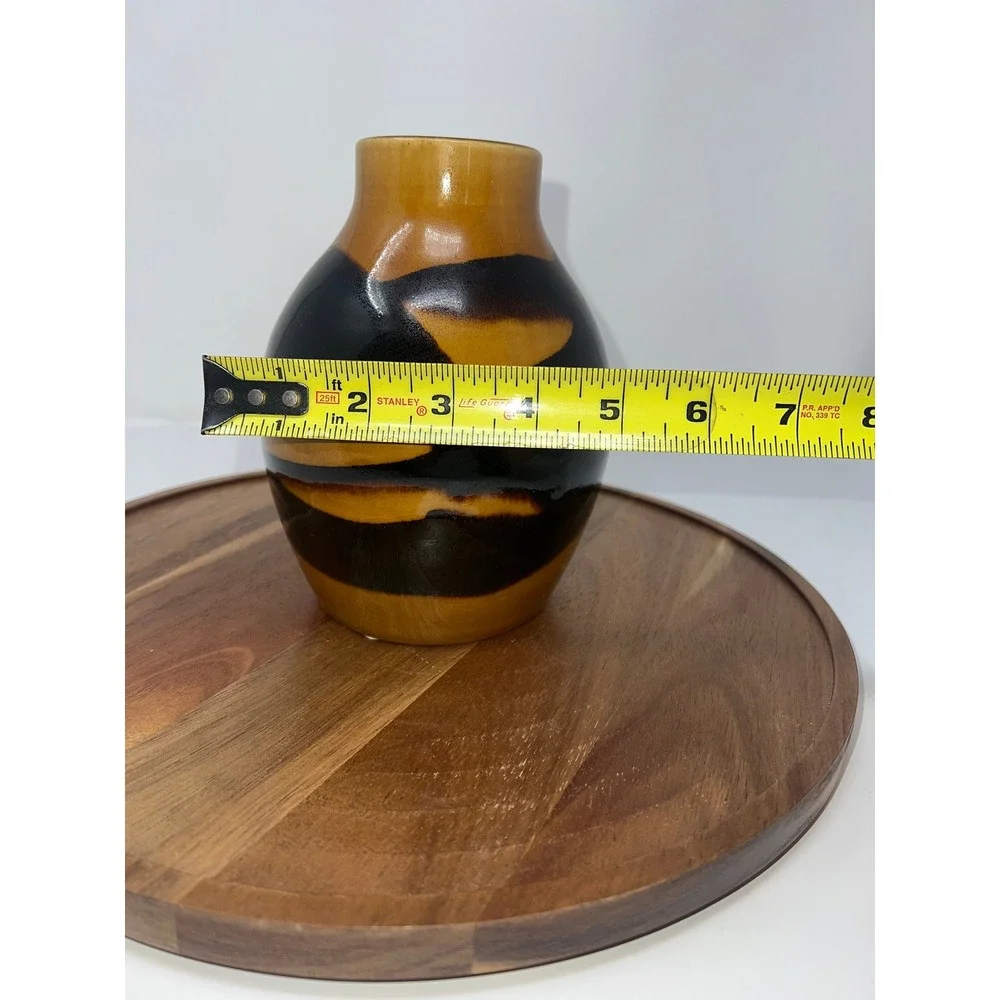Unique Ceramic Vase Earth Tones‎ Abstract Design
